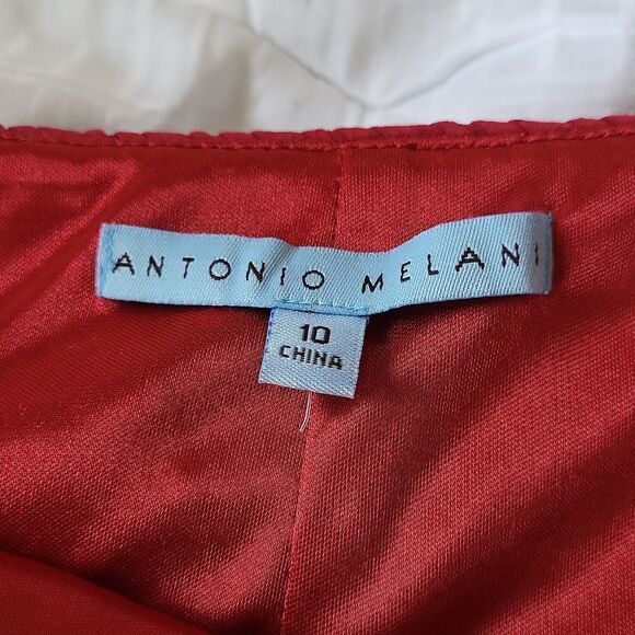 NEW Antonio Melani Maroon Textured Bandage ALine Skirt Size 10‎ - Picture 5 of 6